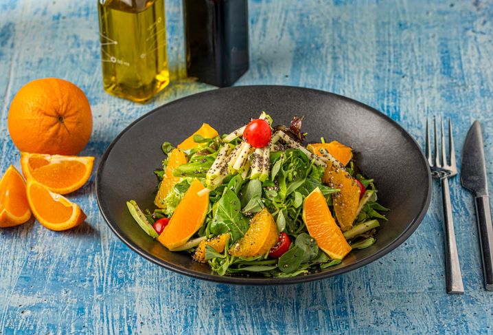 Salade de pourpier à l'orange et au quinoa